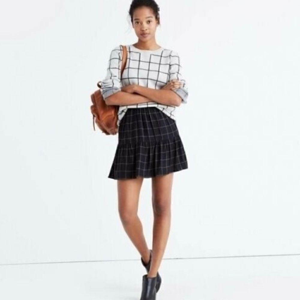Madewell Dark Academia Whimsigoth Ruffle Preppy Skirt Fairy Grunge 6